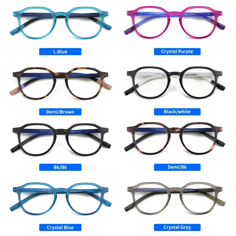ZENOTTIC Retro Circular Anti-blue Light Glasses Blue Light Blocking Round Computer Eyeglasses for Unisex Fashion 420007