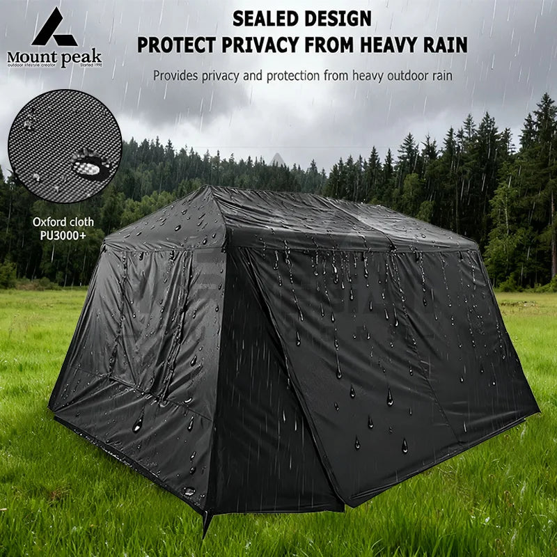 Mount Peak Automatic Large Camping Tent 3-8 People Quick Set Up Ridge Tent with Canopy, Suitable for Outdoor Wilderness Adventur