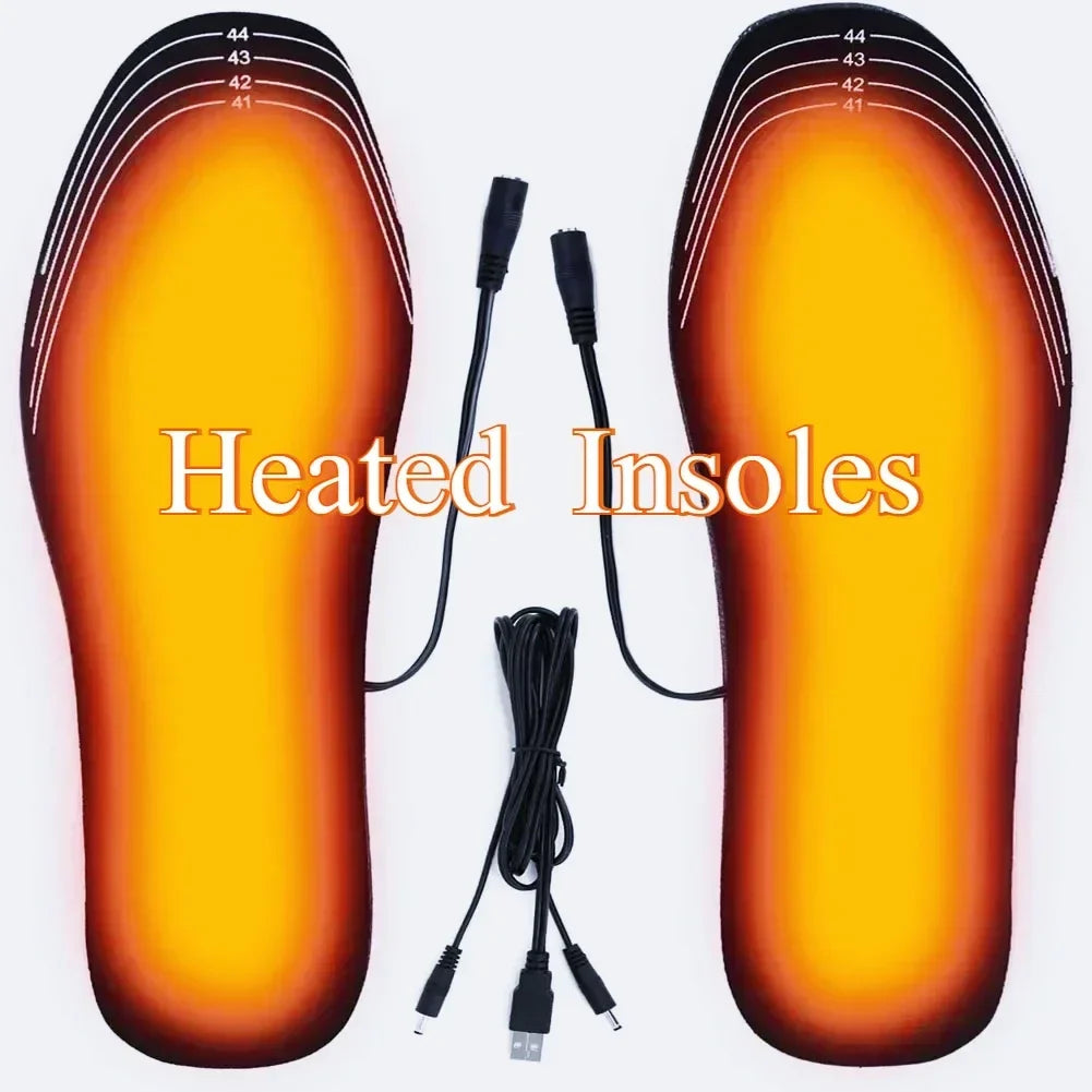 USB Heated Insoles for Shoes Electric Foot Warming Pad Winter Feet Warmer Sock Mat Outdoor Sports Shoe Heating Insole