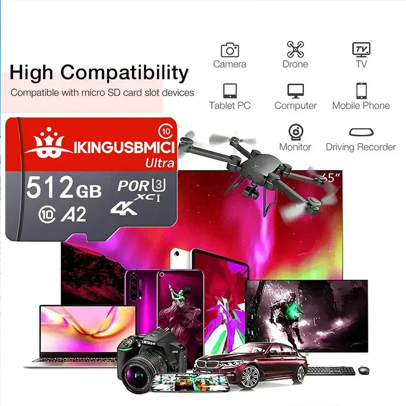 Flash Memory Card U3 32-64-128-256-512gb Original Camera Micro Memory High Speed Class 10 Quality Durable Premium High Quality