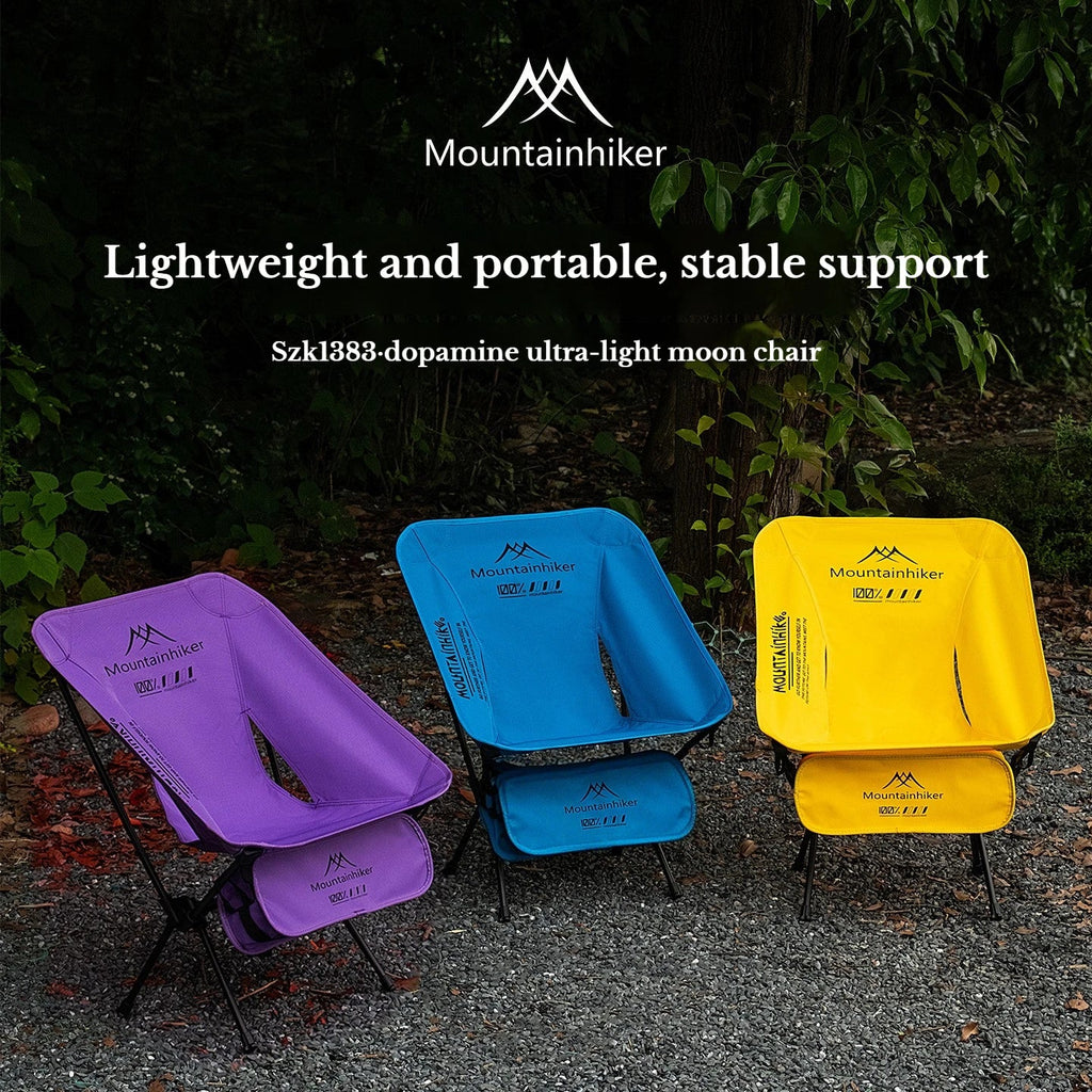 Foldable Camping Chairs Set Lightweight Folding Chair Ultralight Backpacking Moon Chairs for Garden Picnic Beach Fishing