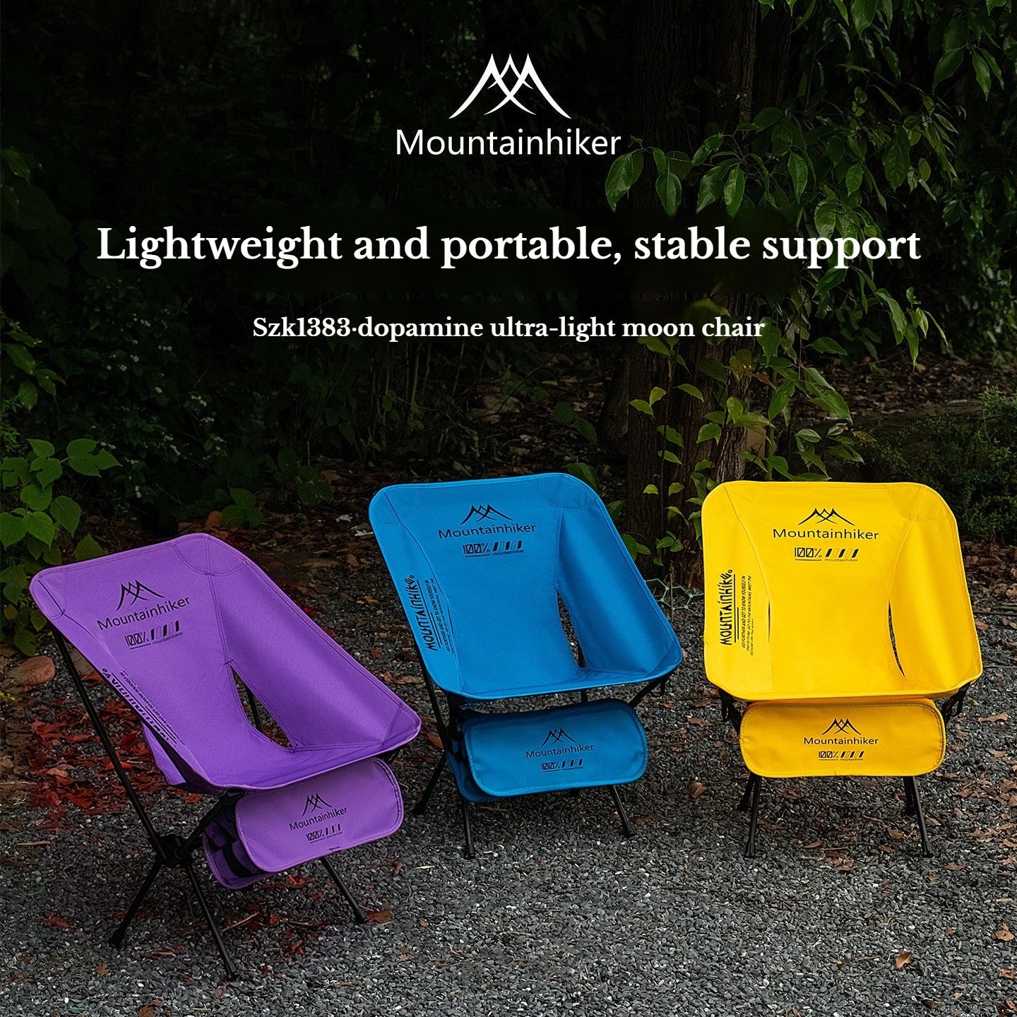 Foldable Camping Chairs Set Lightweight Folding Chair Ultralight Backpacking Moon Chairs for Garden Picnic Beach Fishing