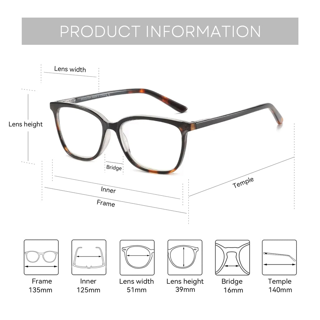 Blue Light Blocking Reading Glasses Anti Eyestrain Computer Reader Eyewear Gaming TV Eyeglasses for Women Men