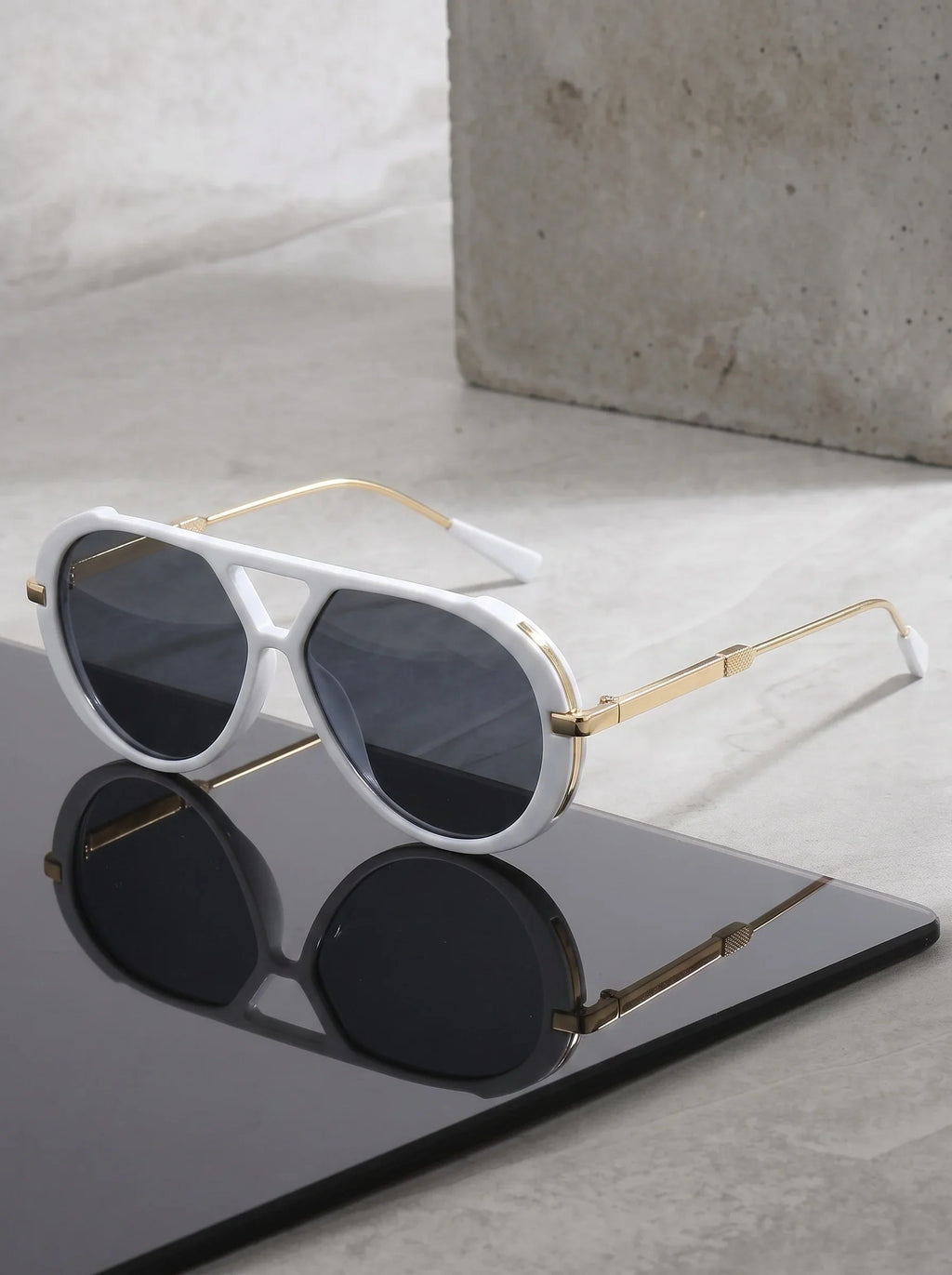 Double Beam Square Sunglasses For Men And Women, Retro Outdoor Driving Fashion Glasses