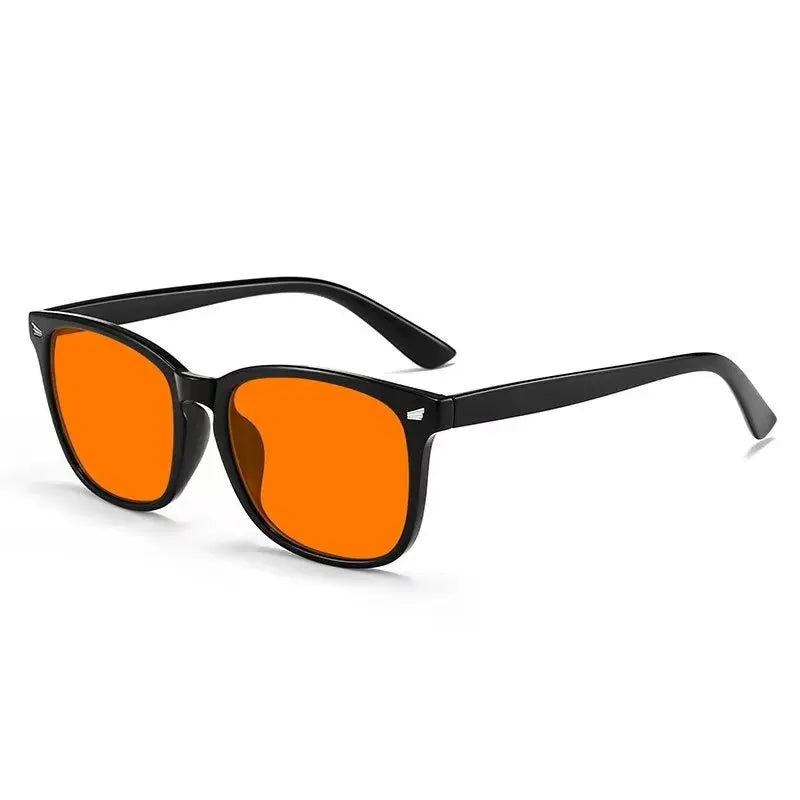 Classic Red Lens Blue Light Blocking Glasses Square Men Better Sleep Anti Bluelight Filter Orange Women UV400 Eyeglasses