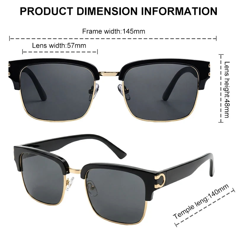 Vintage Square Photochromic Sunglasses Men Luxury Designer Black Gold Frame Driving Sun Glasses Retro Eyewear Oculos De Sol 2026