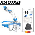 Snorkel and Diving Mask Foldable Anti-Fog Diving Mask Set with Full Dry Top System Adults Diving Goggles Diving Camera Support