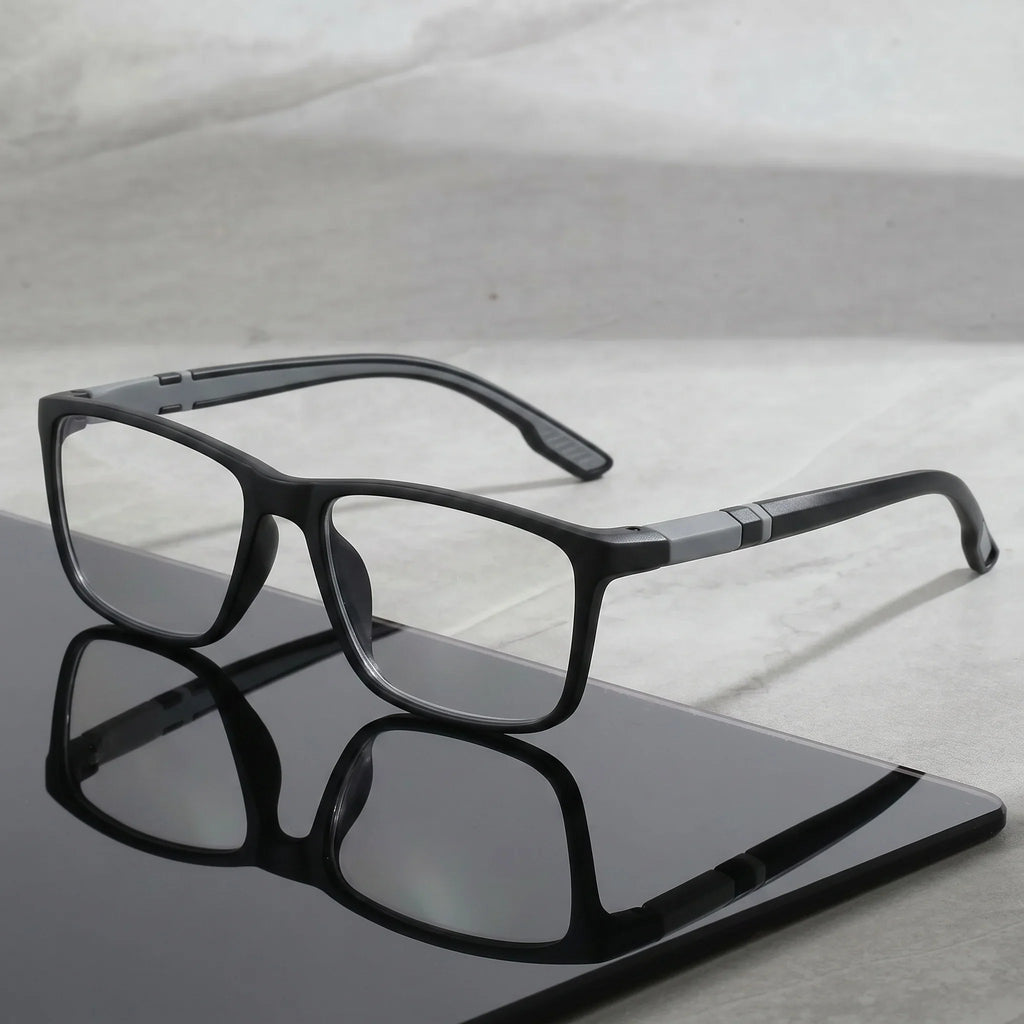 10 Pairs Of Sports Square Reading Glasses, Anti Blue Light And Anti Slip Mirror Legs, Office Daily Reading Glasses Set