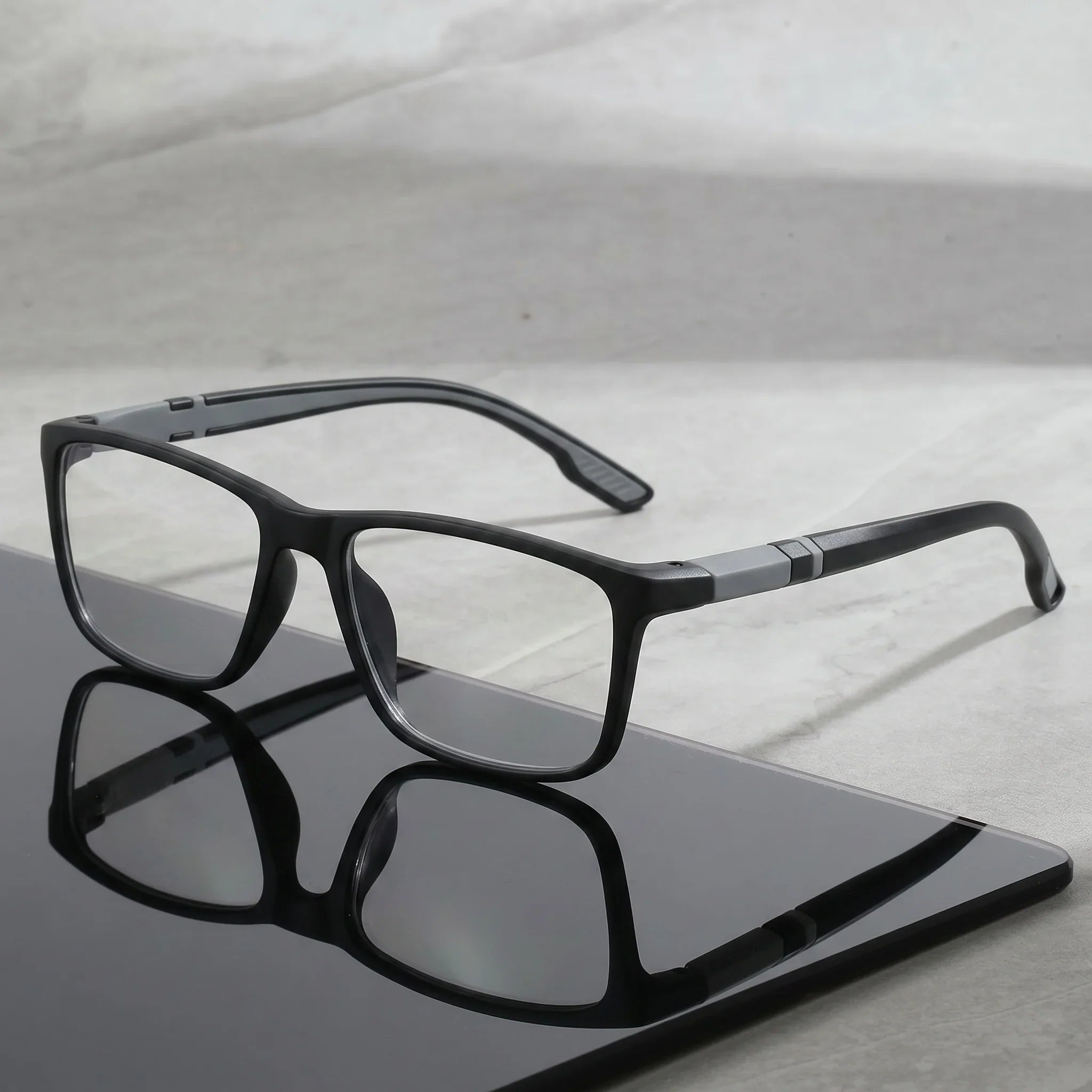 10 Pairs Of Sports Square Reading Glasses, Anti Blue Light And Anti Slip Mirror Legs, Office Daily Reading Glasses Set