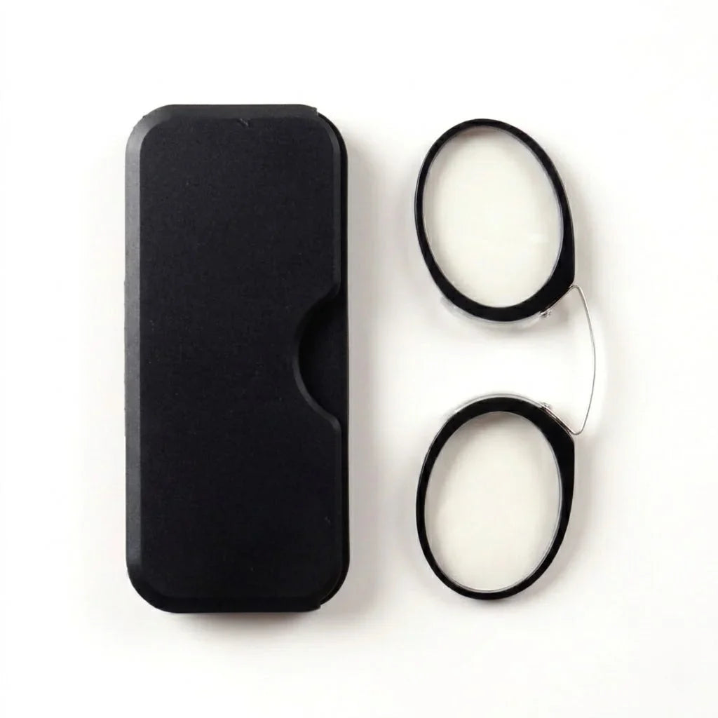 Portable Nose Clip Reading Glasses Men Women Mini Legless Presbyopic Eyeglasses Stick On Phone Case Wallet Pocket Reader Glasses
