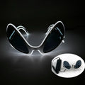 Halloween Funny Sunglasses Personalized Eyewear Alien Style Glasses Luminous Neon Glasses For Rave Festival Club Party Props