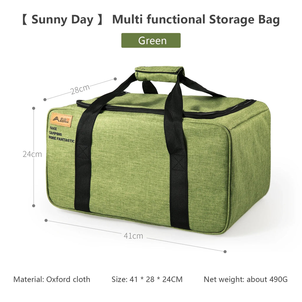 BISINNA Outdoor Camping Bag 26L/30L/42L Folding Gas Tank Storage Bag Picnic Cookwre Container Camp Supplies Adjustable Partition