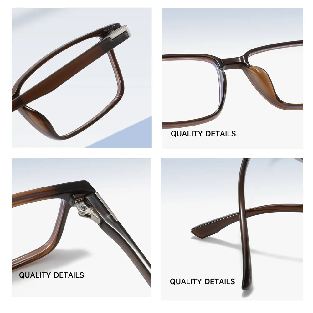 VIVIBEE Classic Square Blue Light Blocking Glasses TR90 Men Women Office Anti Light Black Eyeglasses Computer Filter Goggles