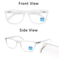 Extra-large reading glasses for men and women. Classic square frame. Blue light blocking glasses with prescription lenses.
