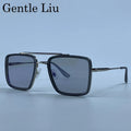 Oversized Steampunk Square Metal Sunglasses Men 2026 Luxury Designer Vintage Double Bridge Sun Glasses Retro Driving Eyewear
