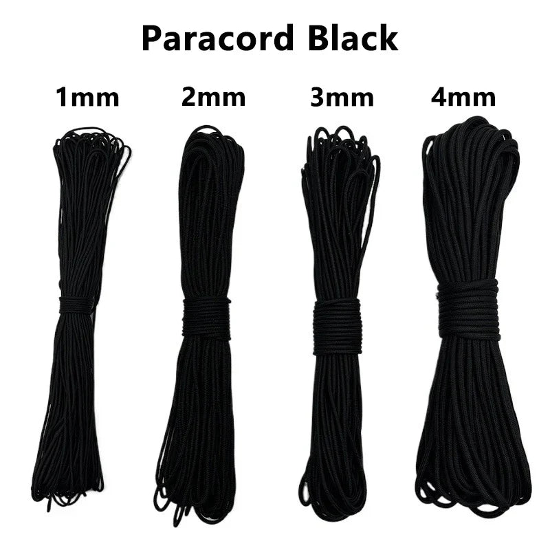 Paracord 1mm/2mm/3mm/4mm 7 stand Cores Paracord Parachute Cord Lanyard Tent Rope For Hiking Camping Clothesline DIY Bracelet