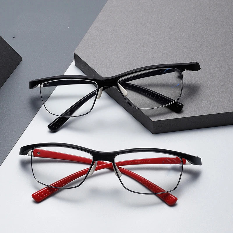 Fashionable Half Frame Eyebrow Anti Blue Light Presbyopia Mirror High-Definition Resin TR90 Sports Men's And Women's Eyewear