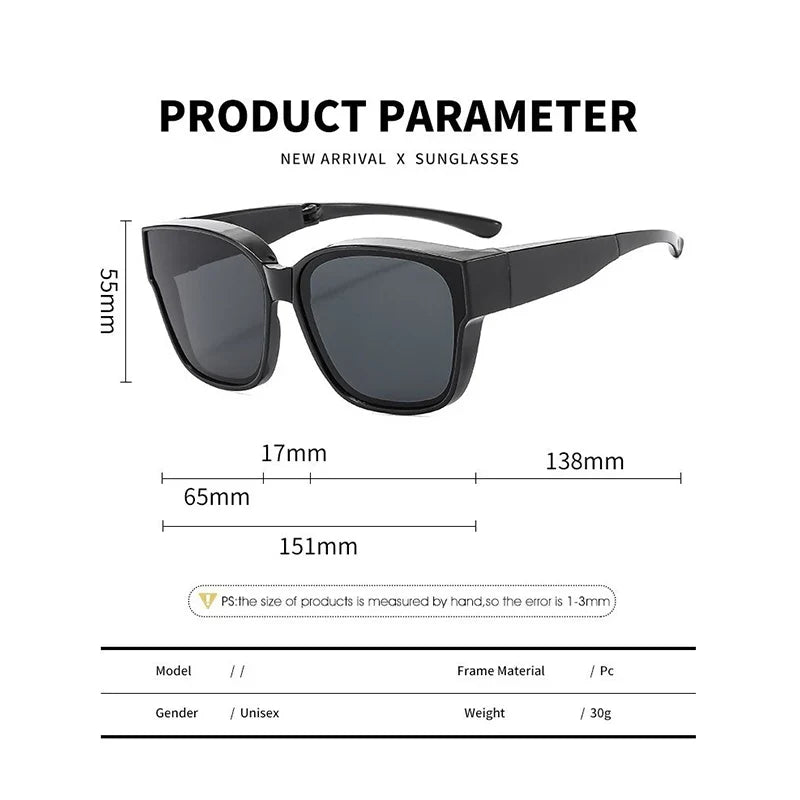 Foldable prescription sunglasses, simple and versatile, unisex, foldable sunglasses for driving.