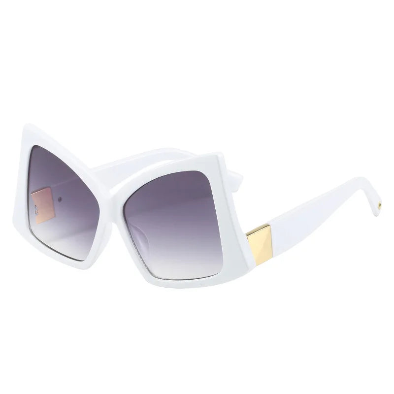Irregular Square Sunglasses Women Double Color Frame Cat Eye Female Shades Brand Designer Gafas Luxury Sun Glasses UV400 Eyewear