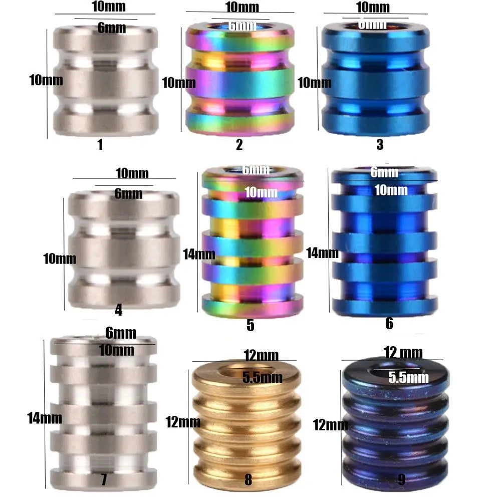 Outdoor Titanium Alloy TC4 Knife Beads Knife Lanyard Camping Knife Gadgets Pendant Paracord Rope Knife EDC Multi Tools