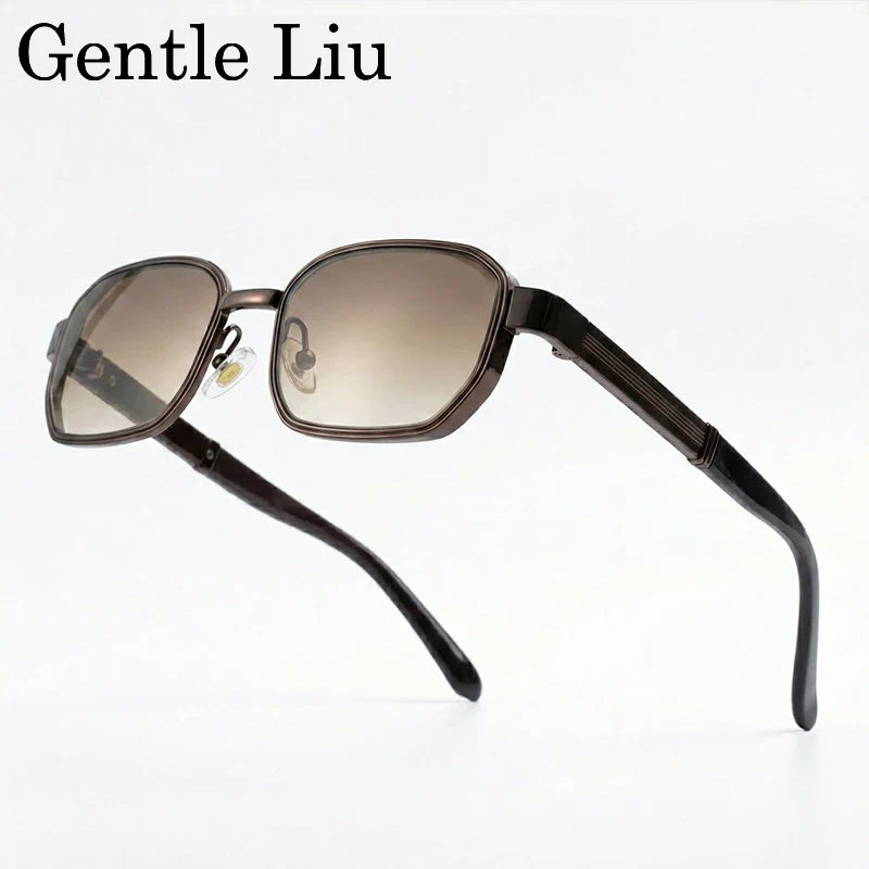 Rectangle Steampunk Sunglasses Men 2026 Luxury Brand Hip Hop Vintage Gold Frame Sun Glasses Male Retro Punk Streetwear Eyewear