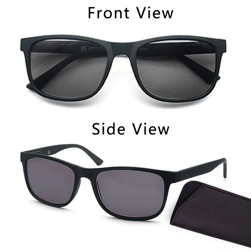 Extra-large reading sunglasses Suitable for men and women Classic square frame For outdoor use With prescription lenses.