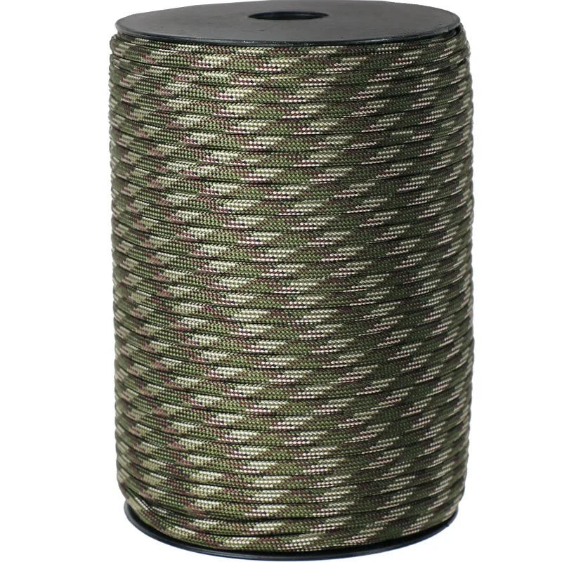 100M/50M 550 Military Standard 9-Core Paracord Rope 4mm Outdoor Parachute Cord Survival Umbrella Tent Lanyard Strap