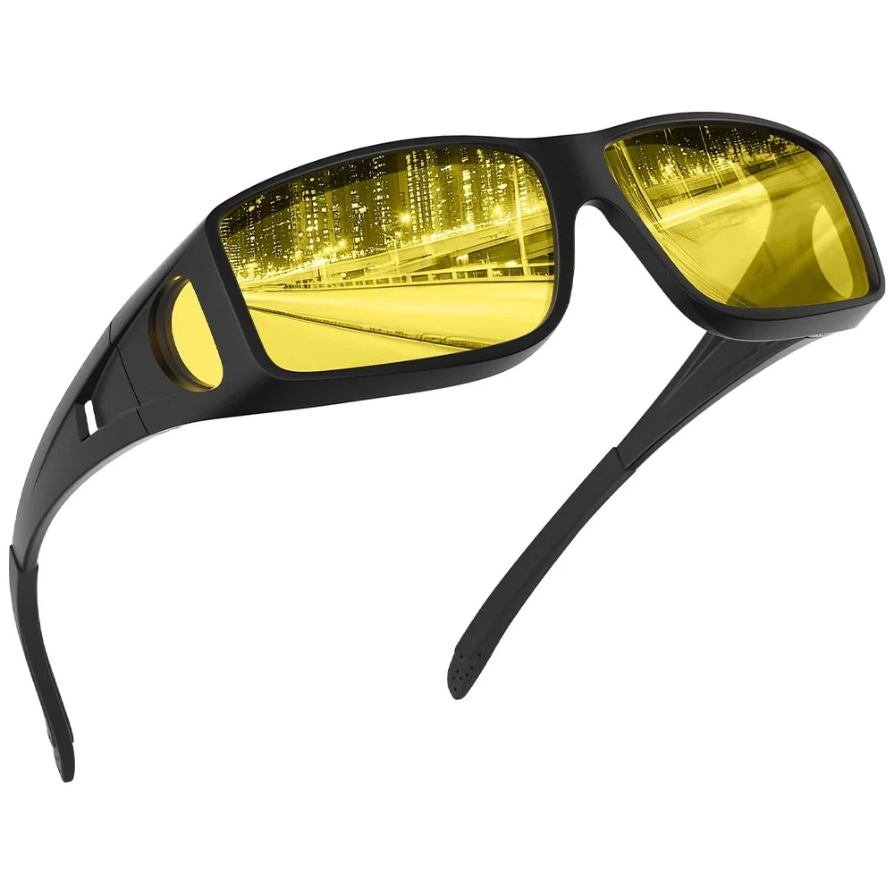 CRIXALIS Polarized Fashion Sunglasses Men Night Vision For Driving AT Night Women Men Anti-reflective UV400 Protection