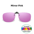 VIVIBEE Flip Up Clip On Sunglasses Polarized Men Square UV400 Photochromic Night Vision Women Classic Mirror Clips