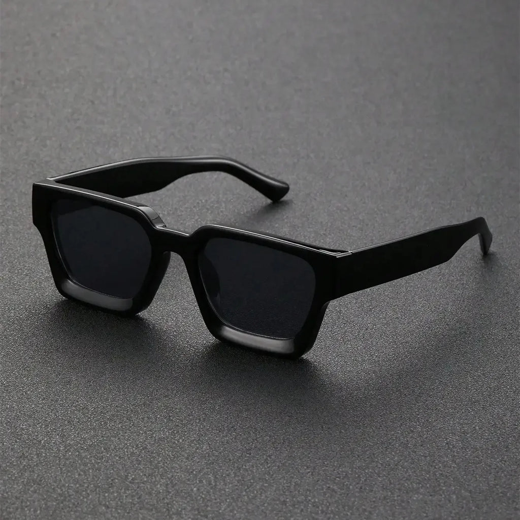 Unisex Plastic Fashion Square Frame Sunglasses For Street Photography And Beach Trips Driving Accessories