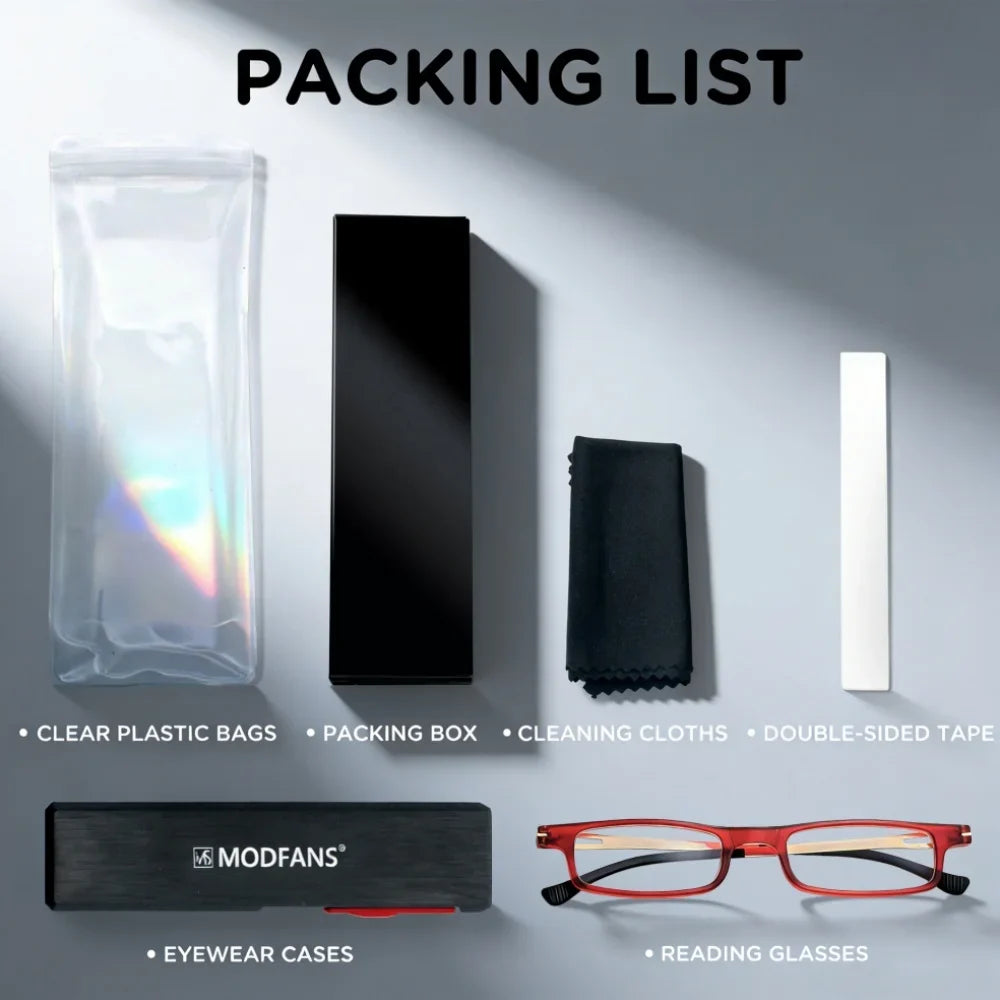 Reading Glasses Women Men TR90 Blue Light Blocking Anti UV/Eyestrain Foldable Compact Readers Ultra Thin Lightweight Folding
