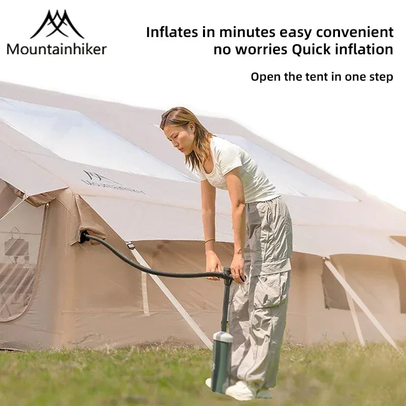 12m² The MOUNTAINHIKER Inflatable Tent, Equipped with Storage Bags and An Air Pump, Is Ideal for Outdoor Hiking Activities Tent