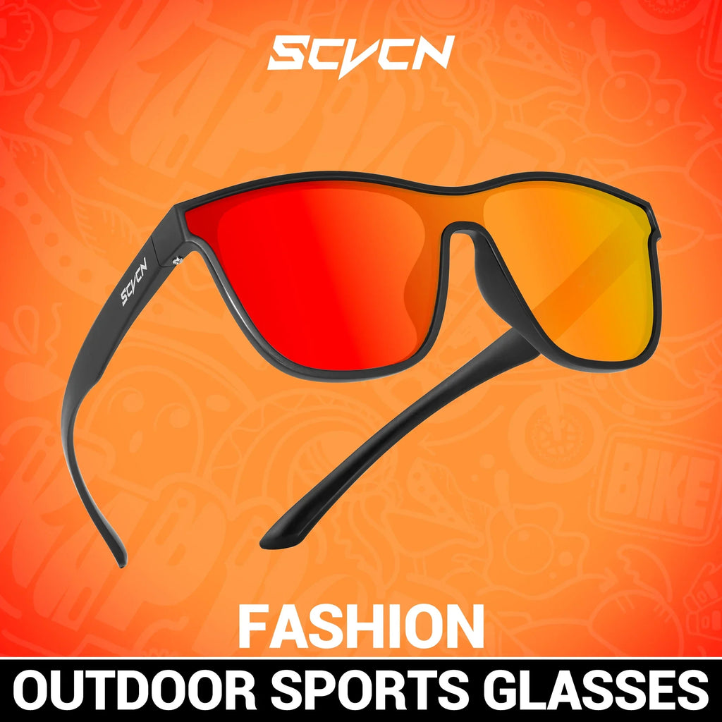 SCVCN New Polarized Running Sunglasses Men Women Outdoor Bicycle Cycling Glasses UV400 Road Sports Bike Fishing Goggles