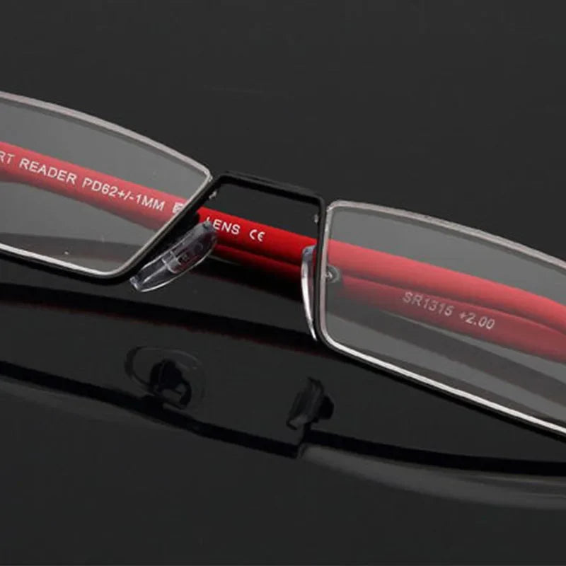 New stylish TR90 small square reading glasses, high-definition anti-blue light reading glasses for the elderly, with a high-end