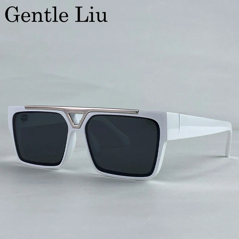 Polarized Oversized Steampunk Square Sunglasses Men 2025 Luxury Brand Big Frame Sun Glasses For Male Classic Retro Eyewear UV400