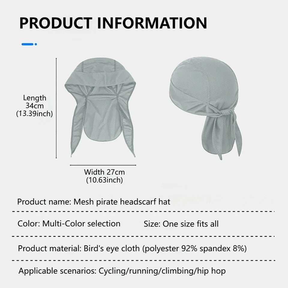 KoKossi Summer Breathable Mesh Hat Quick-dry Headscarf Sun Protection Sweat-wicking Sports Outdoor Riding Cycling Headband