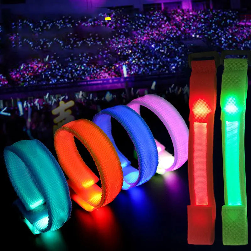 YOMDID Led Luminous Bracelet Concert Party Bar Luminous Bracelet LED Luminous Sports Wrist Strap Perform Bar Party Supplies