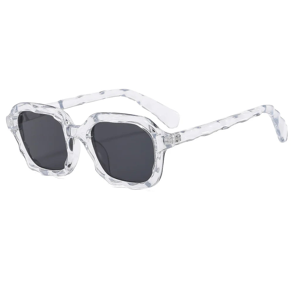 New Square Sunglasses Women  Wave Frame Vintage Shades Brand Designer Gafas Luxury Sun Glasses UV400 Eyewear Oculos