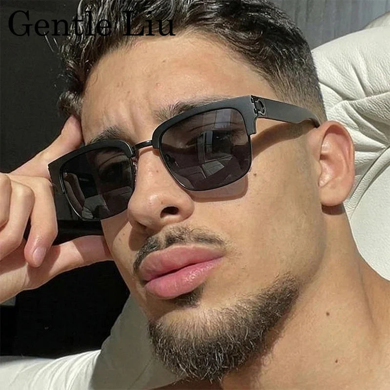 Vintage Square Photochromic Sunglasses Men Luxury Designer Black Gold Frame Driving Sun Glasses Retro Eyewear Oculos De Sol 2026