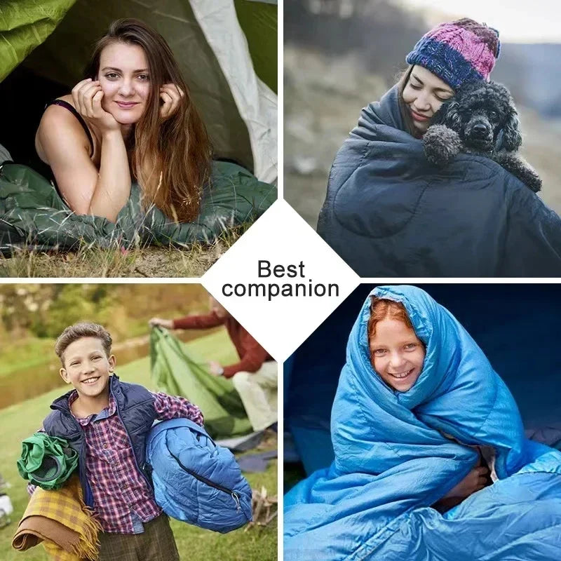 Camping Sleeping Bag Ultralight Waterproof 4 Seasons Warm Envelope Type Sleeping Bag for Outdoor Hiking Backpacking Travel