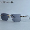 Square Rimless Punk Sunglasses Men 2026 Luxury Brand Photochromic Eyeglasses Change Color Sun Glasses For Male Eyewear Shades