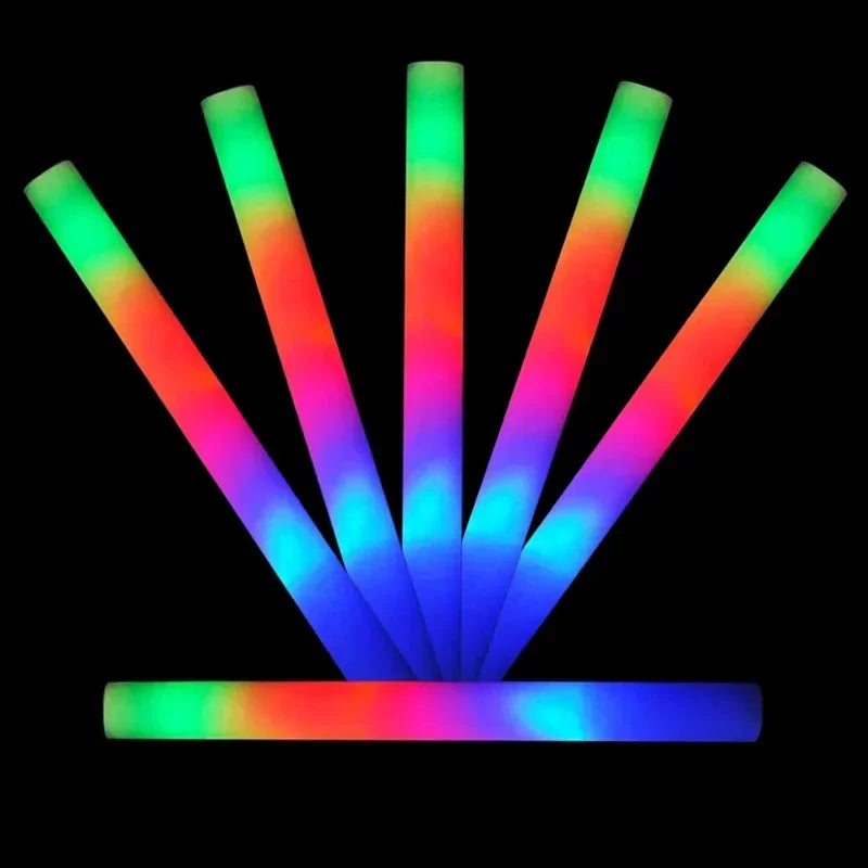 40 PCS LED Light Up Foam Sticks Sponge Luminous Stick Night Light Glow Party Supplies for Wedding Birthday Raves Concert