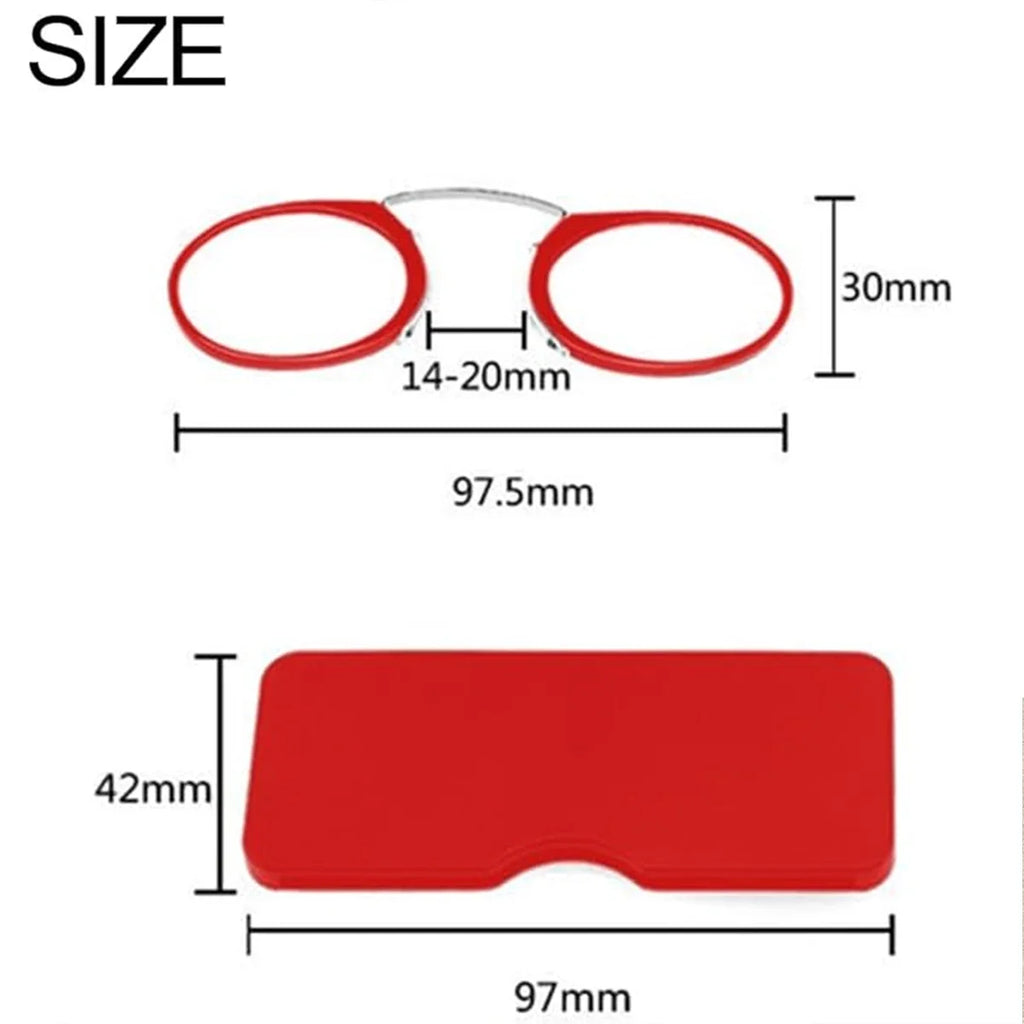 3PCS Set Men Women Round Nose Clip Reading Glasses Legless Ultra Thin Portable Clear Lens Durable Luxury Brand Designers Eyewear