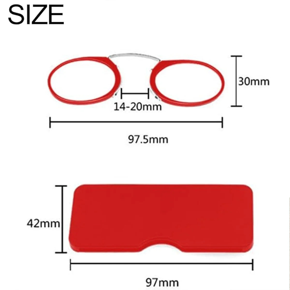 2PC Men Women Circular Nose Clip Reading Glasses Legless Ultra Thin Portable Clear Lens Durable Luxury Brand Designers Eyewear
