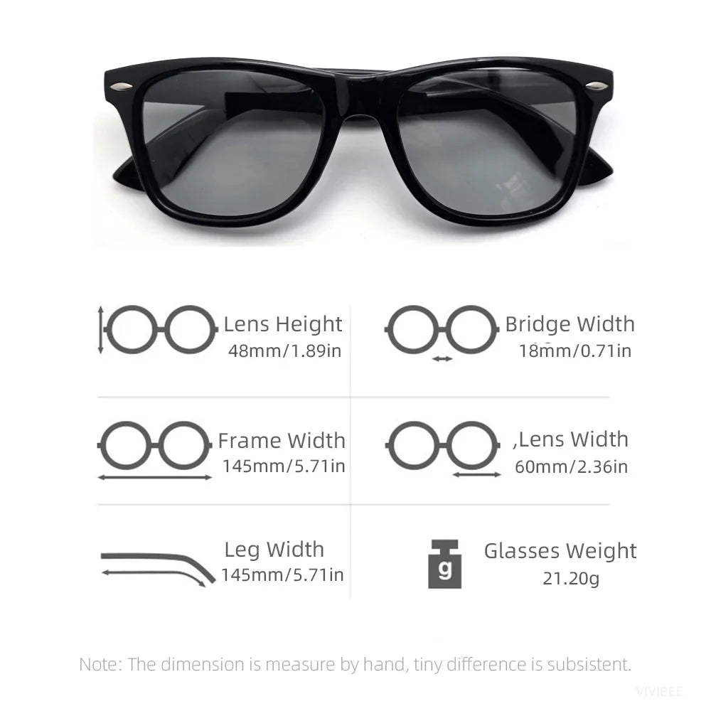 VIVIBEE Classic Deisign Square Polarized Men Driving Sunglasses Photochromic Polar Sun Glasses 2026 Trending High Quality Shades