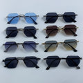 Rimless Square Sunglasses Men 2026 Luxury Designer Trendy Polygon Metal Frame Sun Glasses Y2K Punk Frameless Hip Hop Eyewear