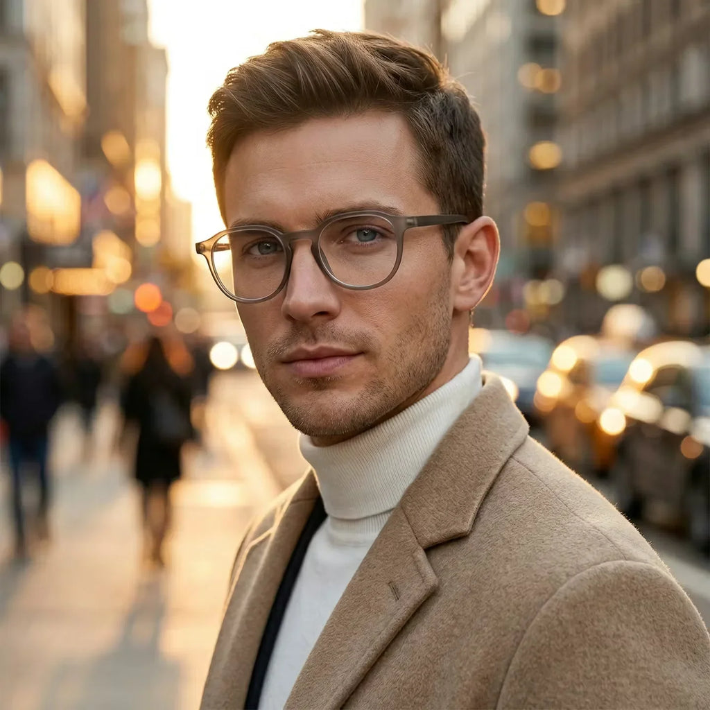 ZENOTTIC Retro Circular Anti-blue Light Glasses Blue Light Blocking Round Computer Eyeglasses for Unisex Fashion 420007