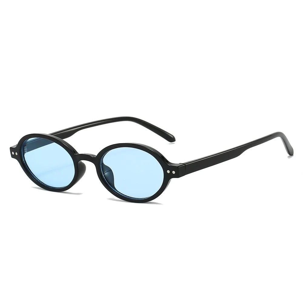 New Small Oval Women Sunglasses Men Sun Glasses Retro Female Shades Clear Lenses Eyewear Lady Trendy UV400