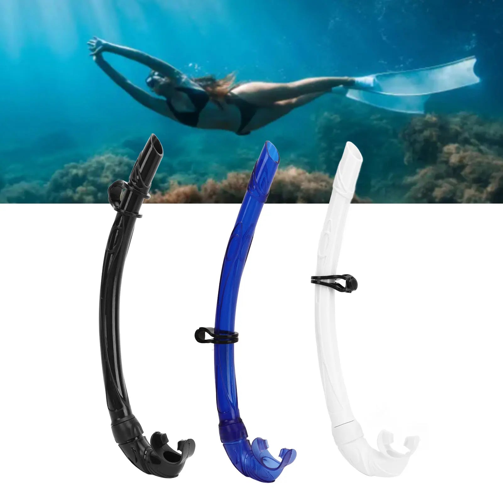 Diving Snorkel PVC Diving Snorkeling Tube Comfortable Mouthpiece Strong Sealing Comfortable To Use for Freediving