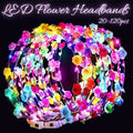 20-120Pcs Flower Crown Headbands Glow Sticks Bulk Party Pack for Wedding Beach Birthday Party Favors Rave Accessories
